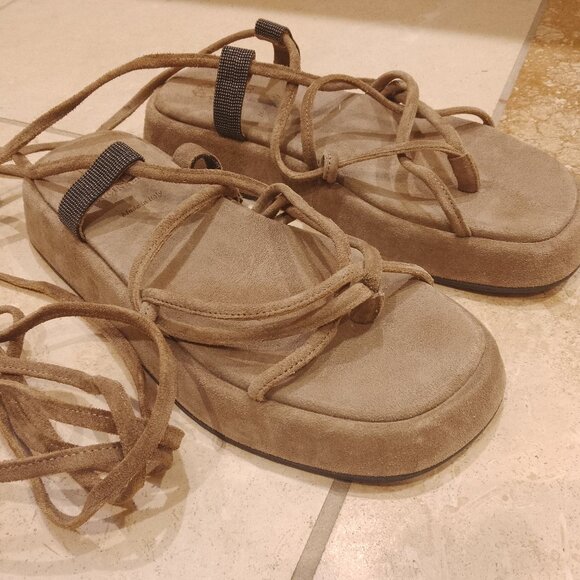 Brunello Cucinelli lace up sandals - Picture 4 of 5